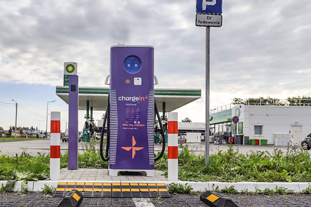 Stacja ładowania ChargeIn DC w Bielsko-Białej.