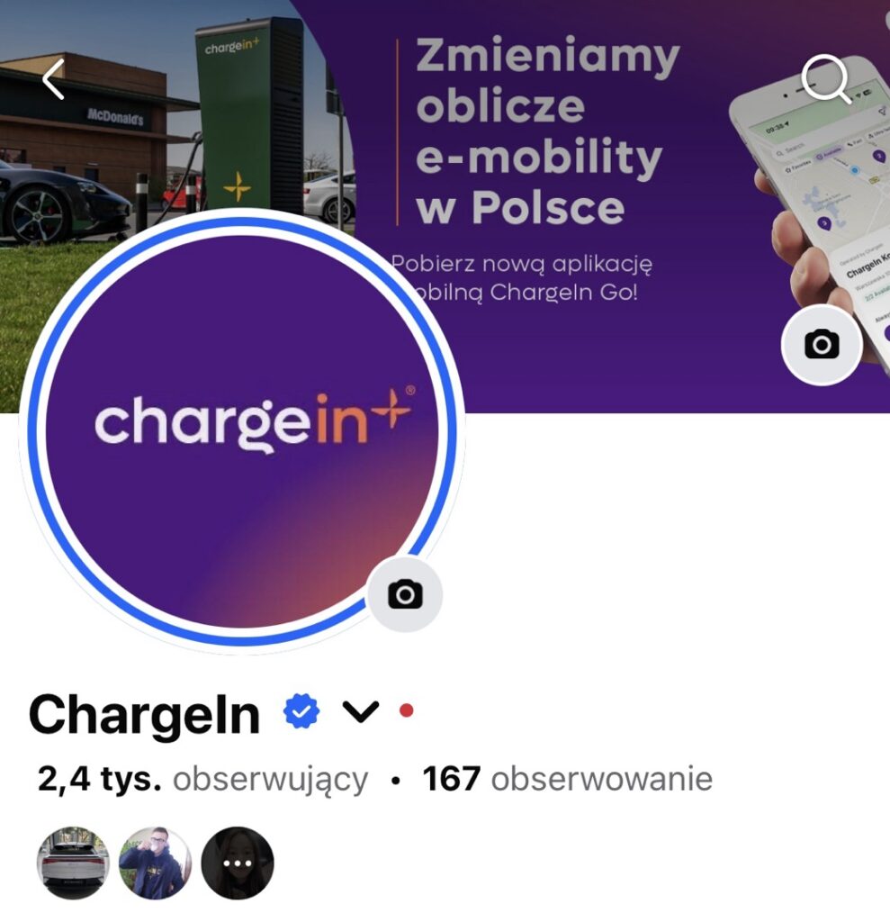 Obserwuj kanały ChargeIn w mediach społecznościowych. Korzystaj ze stacji EV ChargeIn!