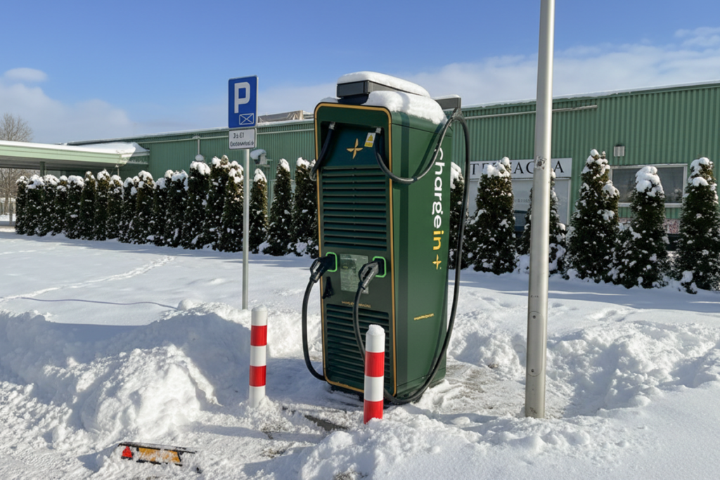 Stacja ładowania samochodów elektrycznych ChargeIn DC 150 kW przy ul. Geodetów 1 w Białymstoku