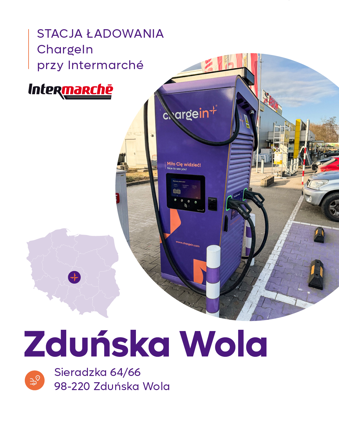 Stacja ładowania w Zduńskiej Woli